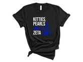 Kitties Pearls & Educated Zeta Girls T-Shirt